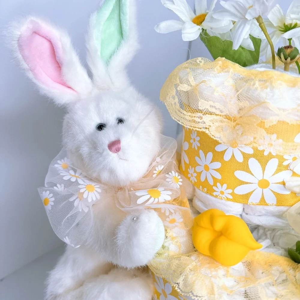 Bunny Diaper Cake, Easter Baby Shower